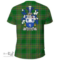 Irish Scanlon or O'Scanlan Coat of Arms Family Crest Ireland T Shirt Irish National Tartan Irish County T Shirts