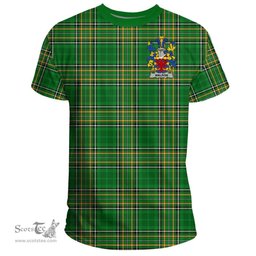 Irish Walron Coat of Arms Family Crest Ireland T Shirt Irish National Tartan Irish County T Shirts