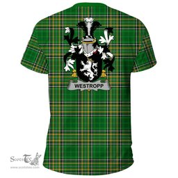 Irish Westropp Coat of Arms Family Crest Ireland T Shirt Irish National Tartan Irish County T Shirts