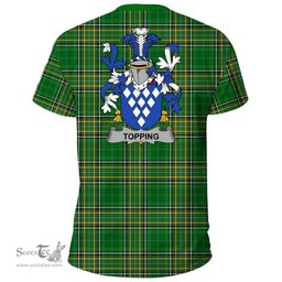 Irish Topping Coat of Arms Family Crest Ireland T Shirt Irish National Tartan Irish County T Shirts