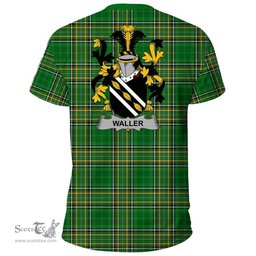 Irish Waller Coat of Arms Family Crest Ireland T Shirt Irish National Tartan Irish County T Shirts