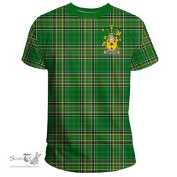 Irish Vandeleur Coat of Arms Family Crest Ireland T Shirt Irish National Tartan Irish County T Shirts