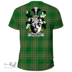 Irish Palliser Coat of Arms Family Crest Ireland T Shirt Irish National Tartan Irish County T Shirts