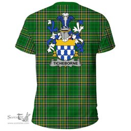 Irish Ticheborne Coat of Arms Family Crest Ireland T Shirt Irish National Tartan Irish County T Shirts
