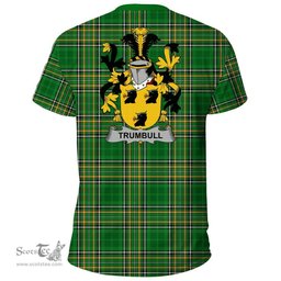 Irish Trumbull or Turnbull Coat of Arms Family Crest Ireland T Shirt Irish National Tartan Irish County T Shirts