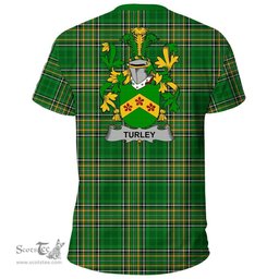 Irish Turley Coat of Arms Family Crest Ireland T Shirt Irish National Tartan Irish County T Shirts