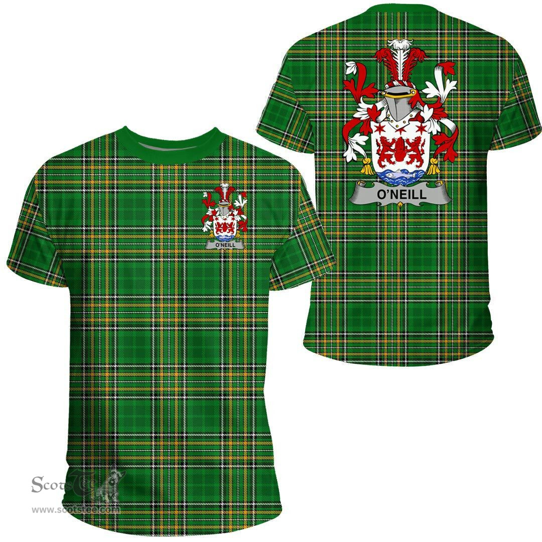 Irish O'Rourke Coat of Arms Family Crest Ireland T Shirt Irish National Tartan Irish County T Shirts