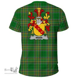 Irish Webb Coat of Arms Family Crest Ireland T Shirt Irish National Tartan Irish County T Shirts