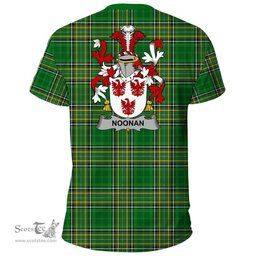 Irish Noonan or O'Noonan Coat of Arms Family Crest Ireland T Shirt Irish National Tartan Irish County T Shirts