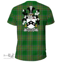 Irish Ridgeley Coat of Arms Family Crest Ireland T Shirt Irish National Tartan Irish County T Shirts