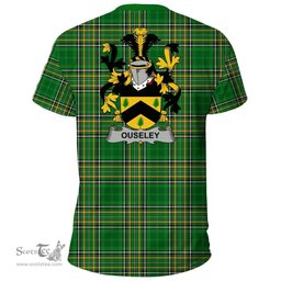 Irish Ouseley Coat of Arms Family Crest Ireland T Shirt Irish National Tartan Irish County T Shirts