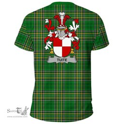 Irish Tuite Coat of Arms Family Crest Ireland T Shirt Irish National Tartan Irish County T Shirts