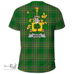Irish Woods Coat of Arms Family Crest Ireland T Shirt Irish National Tartan Irish County T Shirts