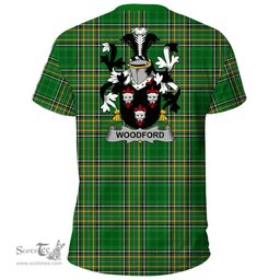 Irish Woodford Coat of Arms Family Crest Ireland T Shirt Irish National Tartan Irish County T Shirts