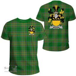 Irish Wogan Coat of Arms Family Crest Ireland T Shirt Irish National Tartan Irish County T Shirts