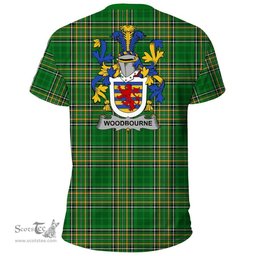 Irish Woodbourne Coat of Arms Family Crest Ireland T Shirt Irish National Tartan Irish County T Shirts