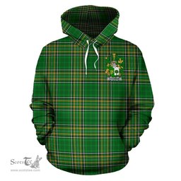 Scottish Connor or O'Connor (Sligo) Coat of Arms Family Crest Ireland Hoodie Irish National Tartan Irish County Hoodie