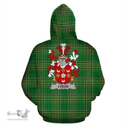 Scottish Lydon or Leyden Coat of Arms Family Crest Ireland Hoodie Irish National Tartan Irish County Hoodie