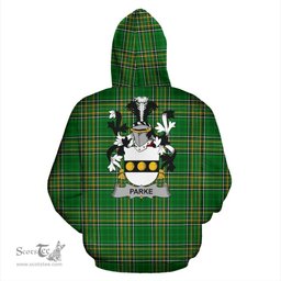 Scottish Parke Coat of Arms Family Crest Ireland Hoodie Irish National Tartan Irish County Hoodie