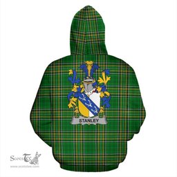 Scottish Stanley Coat of Arms Family Crest Ireland Hoodie Irish National Tartan Irish County Hoodie