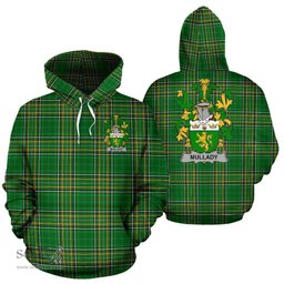 Scottish Mullady or O'Mullady Coat of Arms Family Crest Ireland Hoodie Irish National Tartan Irish County Hoodie