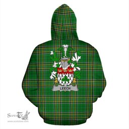 Scottish Leech Coat of Arms Family Crest Ireland Hoodie Irish National Tartan Irish County Hoodie