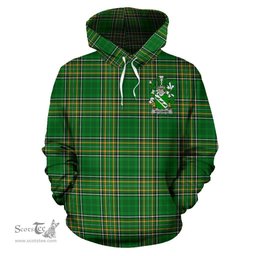 Scottish Wycombe Coat of Arms Family Crest Ireland Hoodie Irish National Tartan Irish County Hoodie