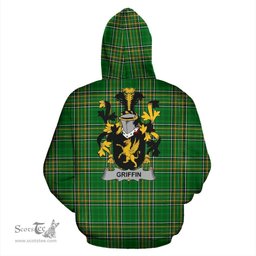 Scottish Griffin or O'Griffy Coat of Arms Family Crest Ireland Hoodie Irish National Tartan Irish County Hoodie