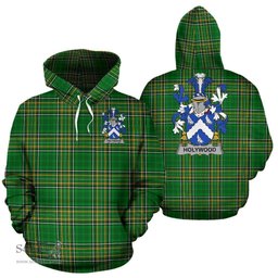 Scottish Holywood Coat of Arms Family Crest Ireland Hoodie Irish National Tartan Irish County Hoodie