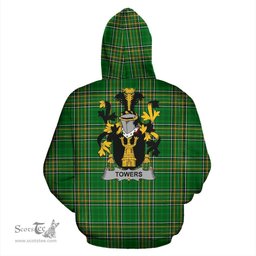 Scottish Towers Coat of Arms Family Crest Ireland Hoodie Irish National Tartan Irish County Hoodie