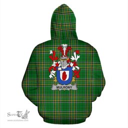 Scottish Mulrony or O'Mulroney Coat of Arms Family Crest Ireland Hoodie Irish National Tartan Irish County Hoodie