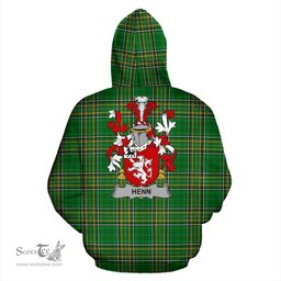 Scottish Henn Coat of Arms Family Crest Ireland Hoodie Irish National Tartan Irish County Hoodie