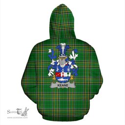 Scottish Keane or O'Cahan Coat of Arms Family Crest Ireland Hoodie Irish National Tartan Irish County Hoodie
