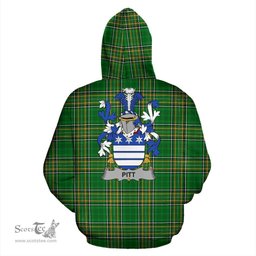 Scottish Pitt Coat of Arms Family Crest Ireland Hoodie Irish National Tartan Irish County Hoodie