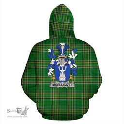 Scottish McElligott Coat of Arms Family Crest Ireland Hoodie Irish National Tartan Irish County Hoodie