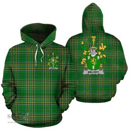 Scottish Melody or O'Moledy Coat of Arms Family Crest Ireland Hoodie Irish National Tartan Irish County Hoodie