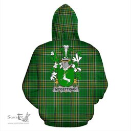Scottish McGettigan or Gethin Coat of Arms Family Crest Ireland Hoodie Irish National Tartan Irish County Hoodie