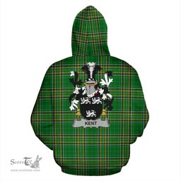 Scottish Kent Coat of Arms Family Crest Ireland Hoodie Irish National Tartan Irish County Hoodie