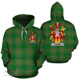 Scottish Cashin or McCashine Coat of Arms Family Crest Ireland Hoodie Irish National Tartan Irish County Hoodie
