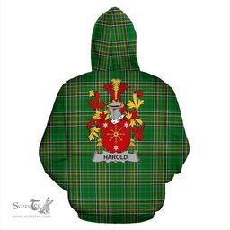 Scottish Harold or Harrell Coat of Arms Family Crest Ireland Hoodie Irish National Tartan Irish County Hoodie