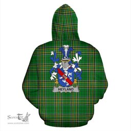 Scottish Heyland Coat of Arms Family Crest Ireland Hoodie Irish National Tartan Irish County Hoodie