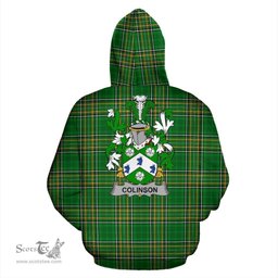 Scottish Colinson Coat of Arms Family Crest Ireland Hoodie Irish National Tartan Irish County Hoodie