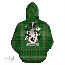 Scottish Crosbie or McCrossan Coat of Arms Family Crest Ireland Hoodie Irish National Tartan Irish County Hoodie