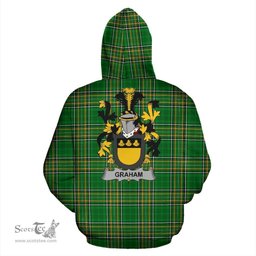 Scottish Graham or Grahan Coat of Arms Family Crest Ireland Hoodie Irish National Tartan Irish County Hoodie