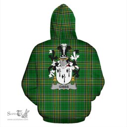 Scottish Gibbs Coat of Arms Family Crest Ireland Hoodie Irish National Tartan Irish County Hoodie