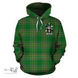Scottish Lowry or Lavery Coat of Arms Family Crest Ireland Hoodie Irish National Tartan Irish County Hoodie