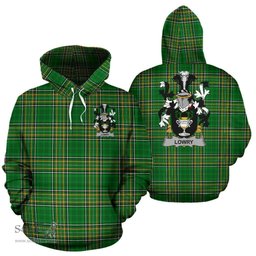 Scottish Lowry or Lavery Coat of Arms Family Crest Ireland Hoodie Irish National Tartan Irish County Hoodie