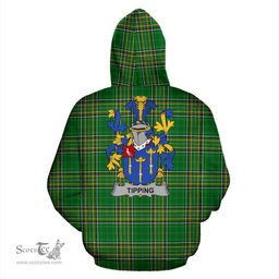 Scottish Tipping Coat of Arms Family Crest Ireland Hoodie Irish National Tartan Irish County Hoodie