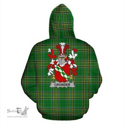 Scottish Crowder Coat of Arms Family Crest Ireland Hoodie Irish National Tartan Irish County Hoodie