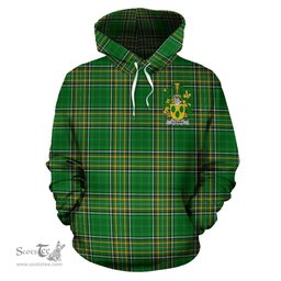 Scottish Cleary or O'Clery Coat of Arms Family Crest Ireland Hoodie Irish National Tartan Irish County Hoodie